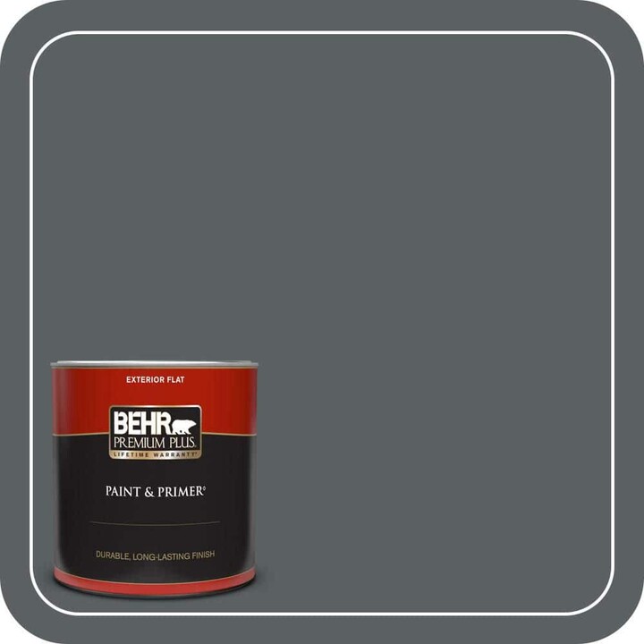 BEHR PREMIUM PLUS 1 qt. #720F-6 Paramount Flat Exterior Paint & Primer