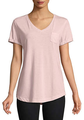 Style&Co. STYLE & CO. V-Neck Burnout Tee