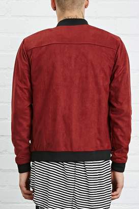 Forever 21 Faux Suede Bomber Jacket