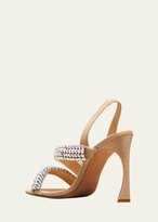 Thumbnail for your product : Alexandre Birman Alanis Crystal Suede Slingback Sandals