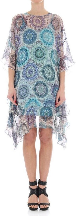Fuzzi Sheer Printed Dress
