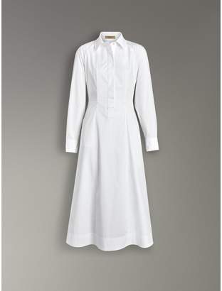 Burberry Panelled Stretch Cotton Shirt Dress