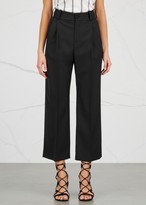 Thumbnail for your product : Lanvin Black Cropped Wide-leg Trousers