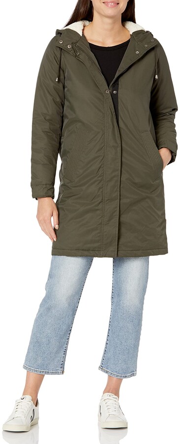 Levi's Women's Bunny Sherpa Lined Hooded Coaches Parka Jacket - ShopStyle