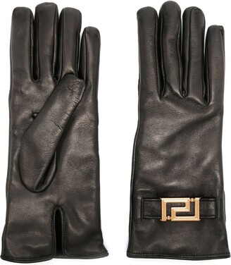 Farfetch Damen Accessoires Handschuhe Cut out-detail suede gloves 