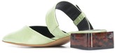 Thumbnail for your product : Ganni Square-Toe Block-Heel Mules