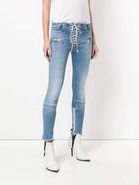Thumbnail for your product : Unravel Project lace-up skinny jeans