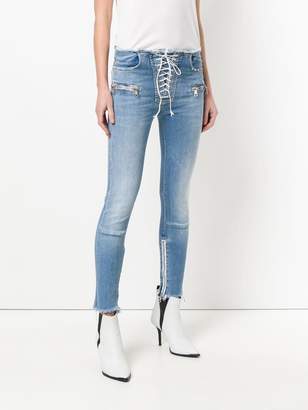 Unravel Project lace-up skinny jeans
