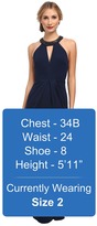 Thumbnail for your product : ABS by Allen Schwartz Matte Jersey Deep V-Halter Gown w/ Chain Detail
