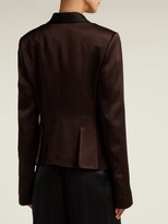 Thumbnail for your product : Haider Ackermann Kuiper Single-breasted Satin Blazer - Brown