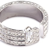 Thumbnail for your product : Dauphin 'Disruptive' diamond 18k white gold three tier open ring