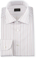 Thumbnail for your product : Ermenegildo Zegna Multi-Stripe Woven Dress Shirt, Open White Pattern