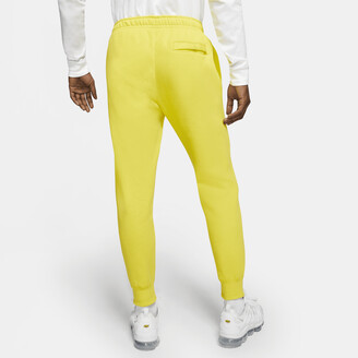 Nike Men's Sportswear Club Fleece Jogger Pants in Yellow - ShopStyle