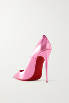 Thumbnail for your product : Christian Louboutin So Kate 120 Metallic Leather Pumps - Pink