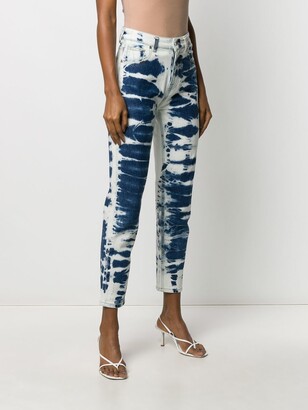 MSGM Bleached Effect Mom-Style Jeans