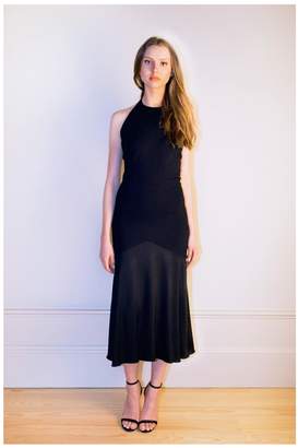 Juliana Herc Tight Fluid Black Dress