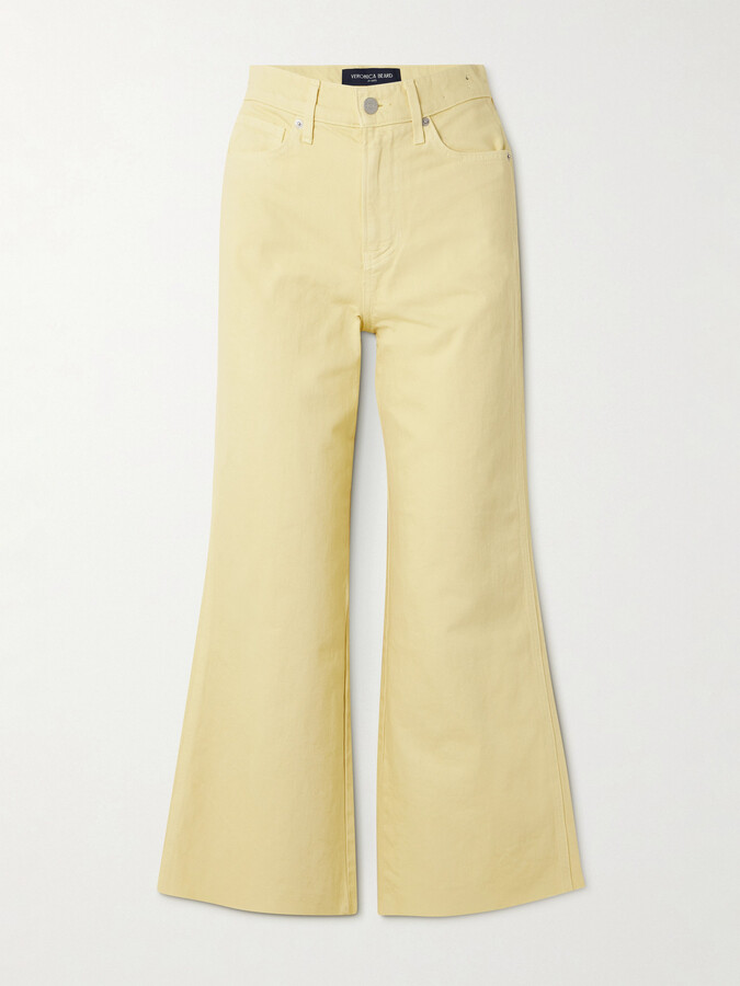 Veronica Beard Taylor High-rise Flared Jeans - Yellow