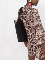Thumbnail for your product : Patrizia Pepe Leopard Print Tie-Neck Dress