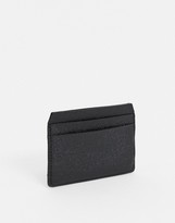 Thumbnail for your product : ASOS DESIGN leather card holder in black saffiano