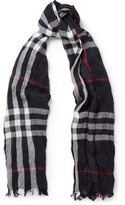 Thumbnail for your product : Burberry Shoes & Accessories Check Merino Wool and Cashmere Lightweight Scarf
