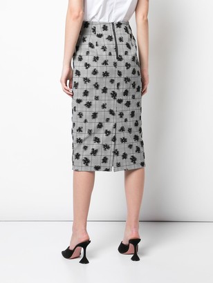 Jason Wu Collection Floral Print Asymmetric Skirt