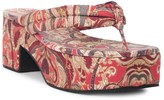 Thumbnail for your product : Dries Van Noten Jacquard Platform Thong Sandals