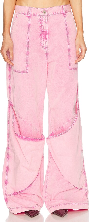 ATTICO Wide Leg Pant in Pink