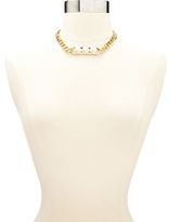 Thumbnail for your product : Charlotte Russe Pearl ID Chain Choker Necklace