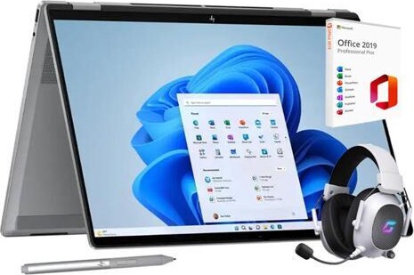 HP 2025 OmniBook X Flip 2-in-1 Laptop, 16' WUXGA Touchscreen, AMD Ryzen 5 (6-Core up to 4.9 GHz), 8GB RAM, 512GB SSD, Backlit, USB-C, Stylus,...