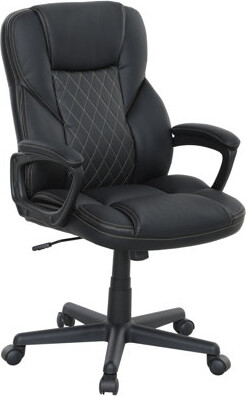 Winston Porter High Back Executive Office Chair, PU Leather Computer Desk Chair With Adjustable Height, Padded Armrests And Swivel Wheels, Ergonomic Office Chair