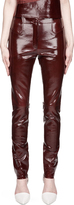 Thumbnail for your product : Thierry Mugler Mahogany Red Patent Leather Leggings