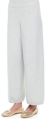 Joan Vass Petite Wide-Leg Knit Pants