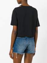 Thumbnail for your product : Aalto cut-out shoulders cropped T-shirt