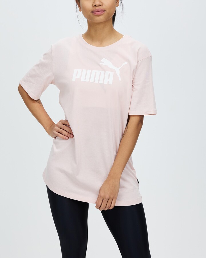 Puma Women's Pink Short Sleeve T-Shirts - Essential Logo Boyfriend Tee -  Size XS at The Iconic - ShopStyle Activewear Tops