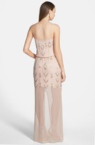 Thumbnail for your product : Nicole Miller Ikat Beaded Silk Blouson Gown