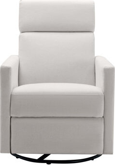 Modern Nursery Glider Recliner Chair - Plush Swivel Rocker For Mom & Baby, Beige