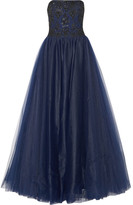 Thumbnail for your product : Notte by Marchesa 3135 Notte by Marchesa Embellished tulle gown