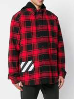 Thumbnail for your product : Off-White hooded checked flannel jacket