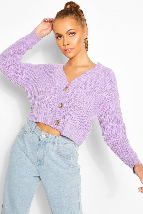 lilac cropped sweater
