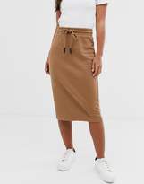 Thumbnail for your product : Pieces knitted midi skirt-Beige