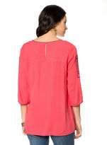 Thumbnail for your product : A Pea in the Pod 3/4 Sleeve Keyhole Detail Maternity Blouse