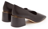 Thumbnail for your product : Burberry Margrette Square-toe Leather Pumps - Black