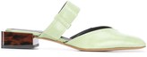 Thumbnail for your product : Ganni Square-Toe Block-Heel Mules