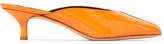 Tibi - Frank Patent-leather Mules - Orange