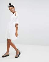 Thumbnail for your product : Monki Tie Sleeve Smock Dress