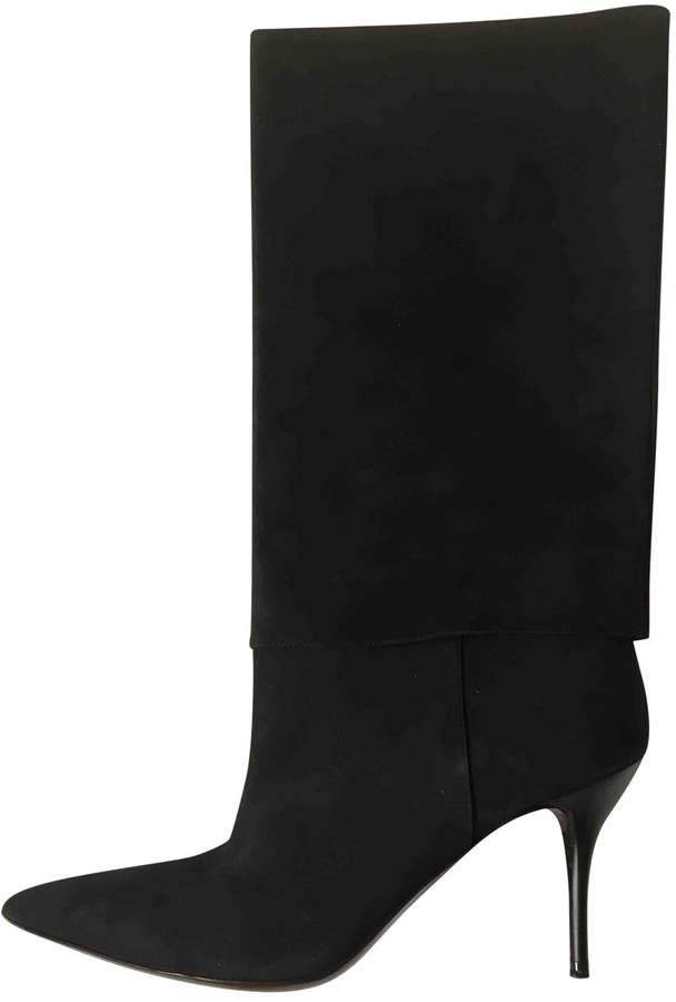 calvin klein black suede boots