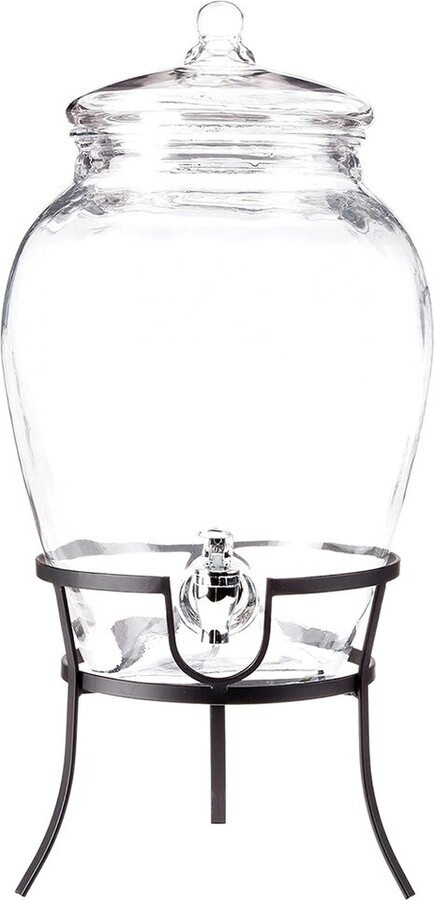 Style Setter Stylesetter 2.7Gal Beverage Dispenser With Metal Rack & Glass Lid