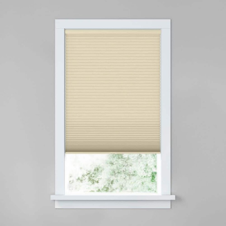 Levolor Classic Value Flaxseed Cordless Light Filtering Polyester 3/4 in. Cellular Shades-70.5 in. W x 72 in. L, Custom
