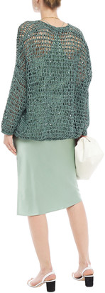 Brunello Cucinelli Sequin-embellished Open-knit Cardigan