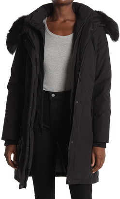 1 madison genuine fur hooded jacket